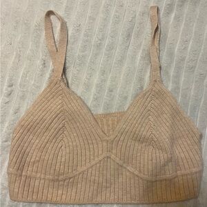 Ribbed Tan Bralette